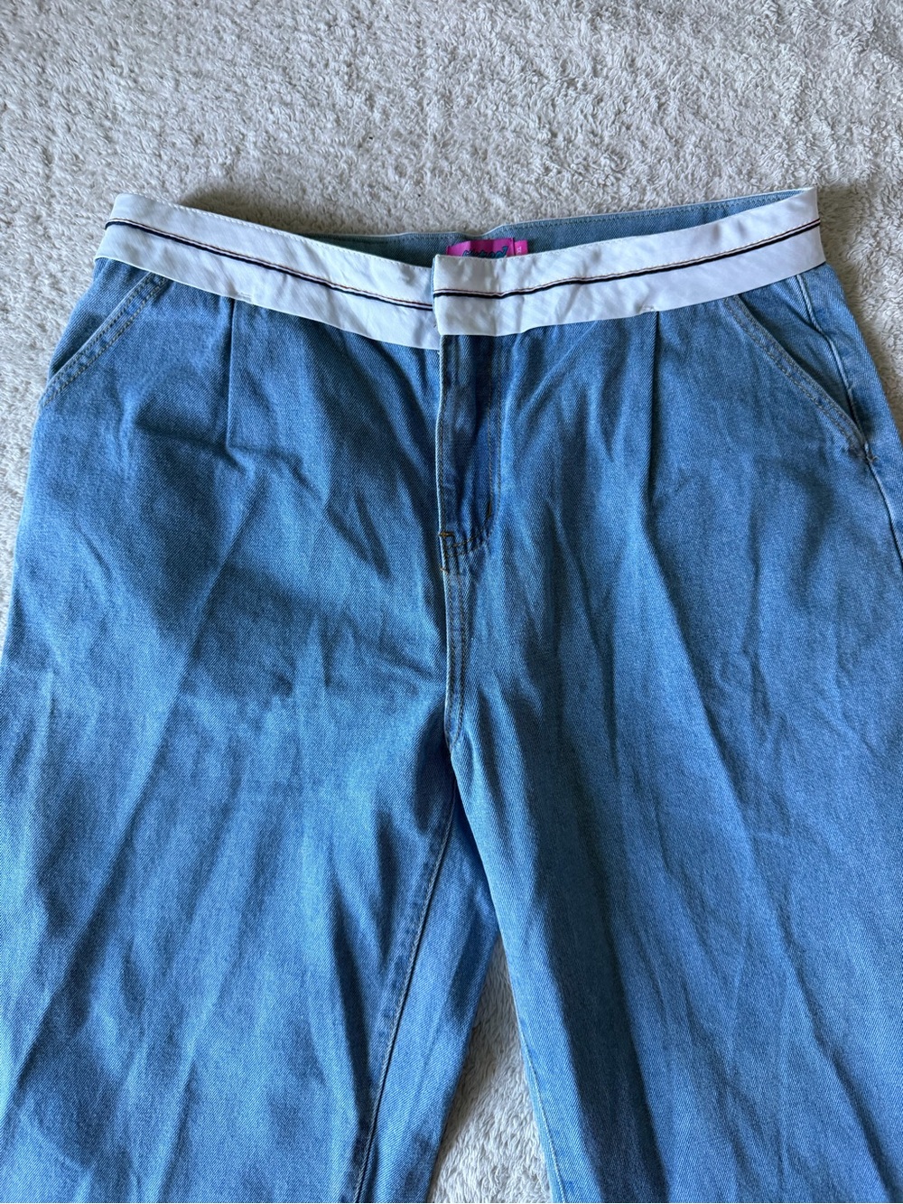 Edikted Y2K Low Waist Wide Leg Jeans sz XL - Picture 3 of 8